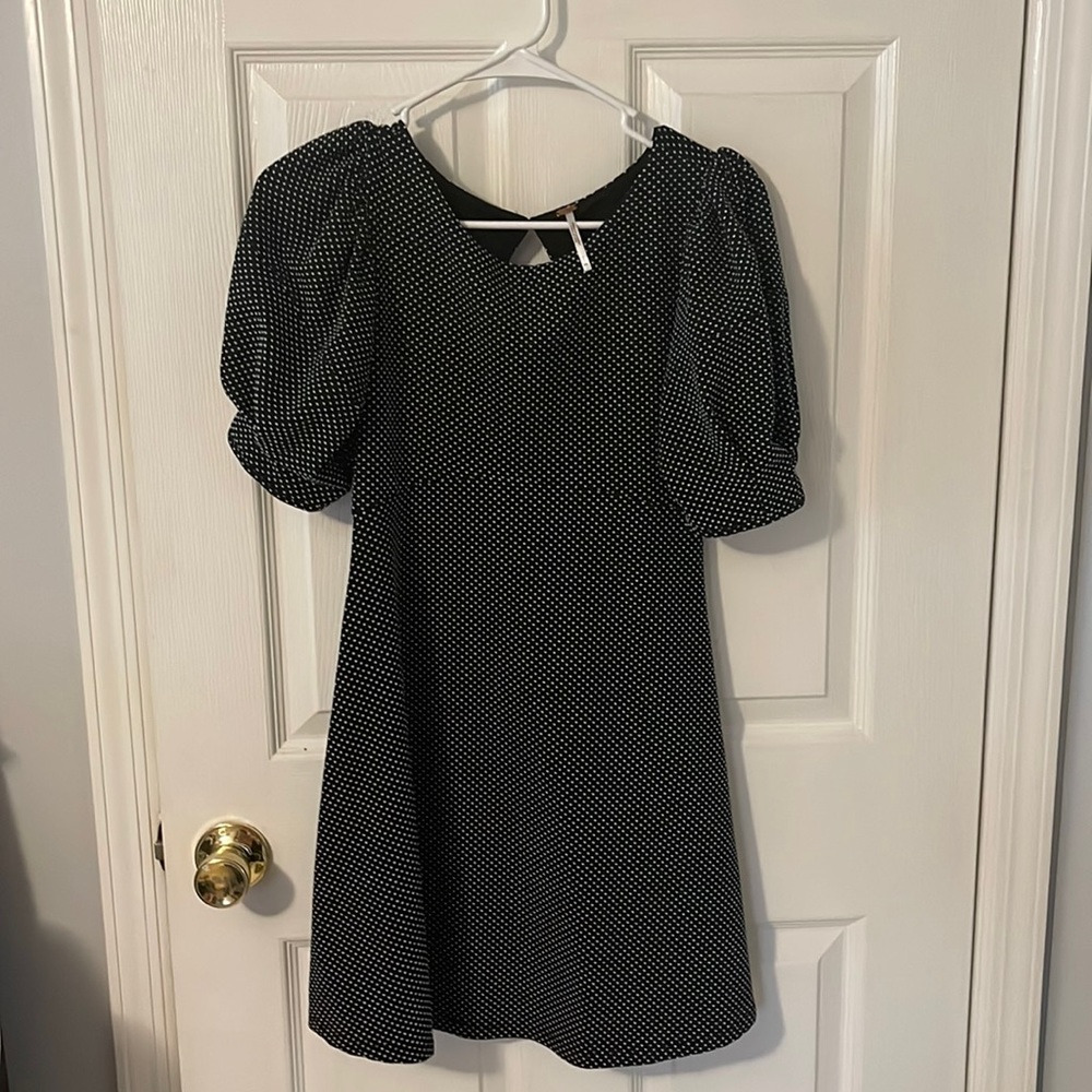Free People black & white polka dot mini dress